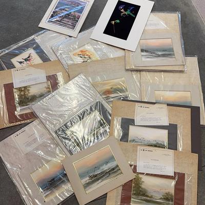 Mystery lot Of Lithographs And watercolors 