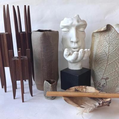 Ceramics And MCM Candleholders