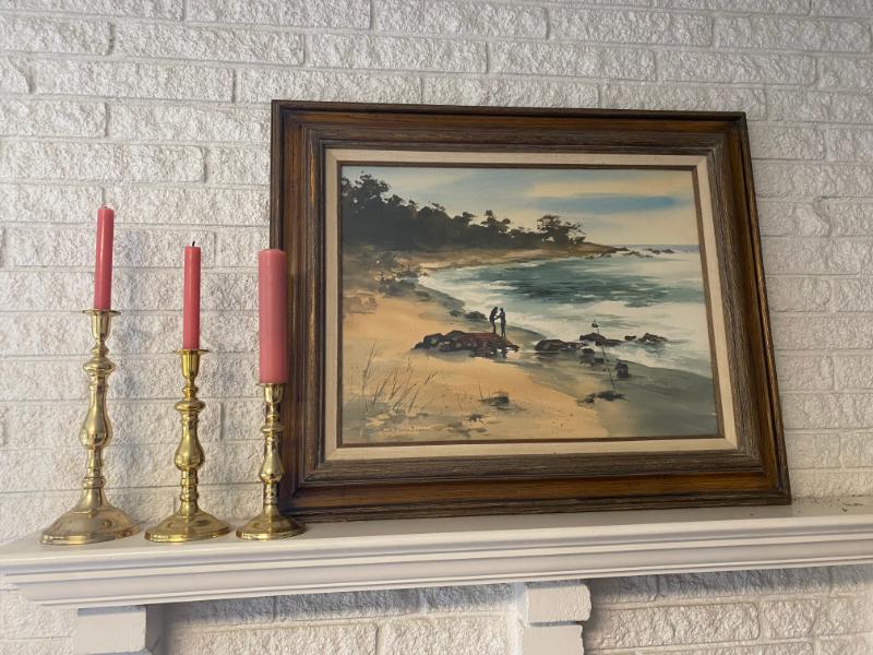 Sale Photo Thumbnail #9: Brass candlesticks painting