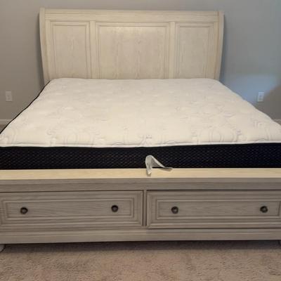 Ashley Signature Design Bed Frame with King-Size Mattress