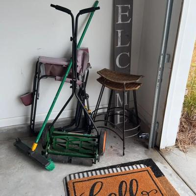 Outdoor Décor & Lawn Maintenance Collection Featuring Welcome Mats, Decorative Sign & Scotts Manual 