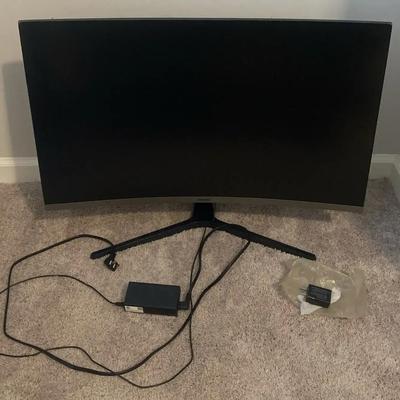 Samsung 32" Black Monitor with Power Adapter