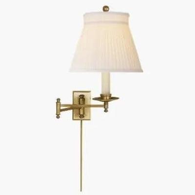 New Visual Comfort & Co Dorchester Swing Arm Wall Lamp Pair