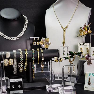 Swarovski, Carolee, Napier & More Costume Jewelry, Plus Sterling Silver Earrings