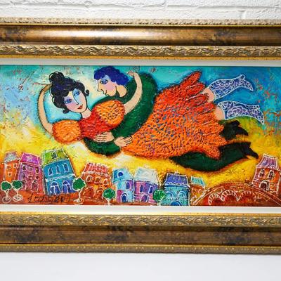 Yulia Langer Signed Painting On Canvas