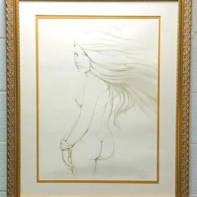 Signed Vintage Artist’s Proof Print - Nude Woman 