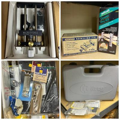 Micro Fence Edge-Guide System, Circle Jig Attachment, Craftsman Doweling Jig & More