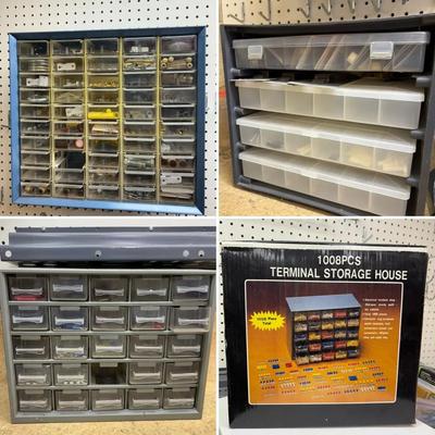 Set Of 4 Multi-Drawer Small Parts Storage