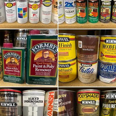 Paints Varnishes Wood Stains And Coatings Some Unopened Some Partially Used 