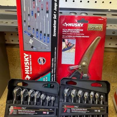 New Husky Wrenches, Utility Scissors, 24-Piece Screwdriver Set