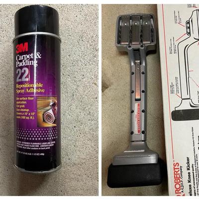 Roberts Deluxe Knee Kicker Carpet Instillation Tool And Carpet Adhesive 