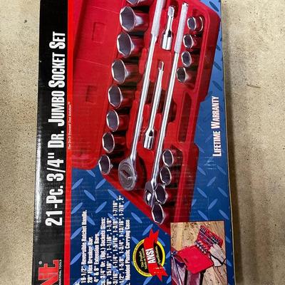 Unopened Michigan Industrial Tools 21-Piece 3/4" Drive Jumbo Socket Set