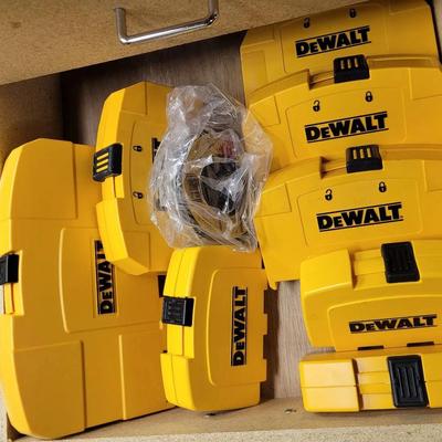 DeWalt: Containers New/Used Including Bits, Blades, and Cutting Discs