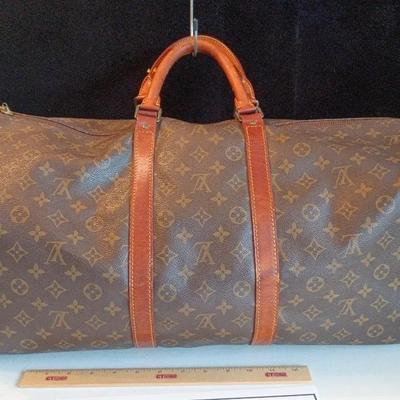 Louis Vuitton Authentic Keep All Duffel Bag In Monogram Canvas