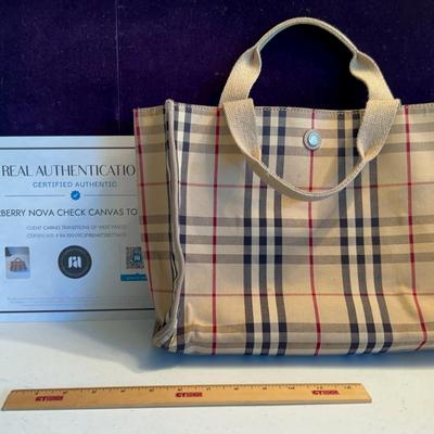 Burberry Authentic Canvas Tote Bag Nova Check
