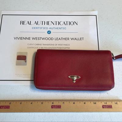 Vivienne Westwood Authentic Leather Long Wallet Red