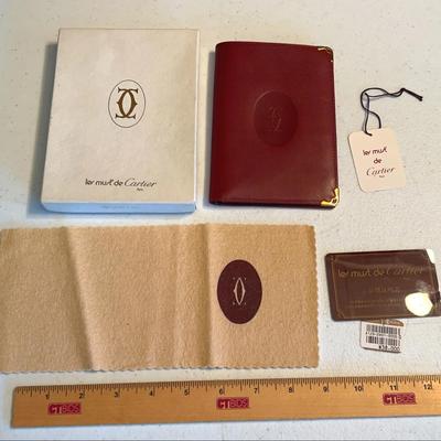 Cartier Authentic Leather Must De Cartier Wallet Bordeaux 