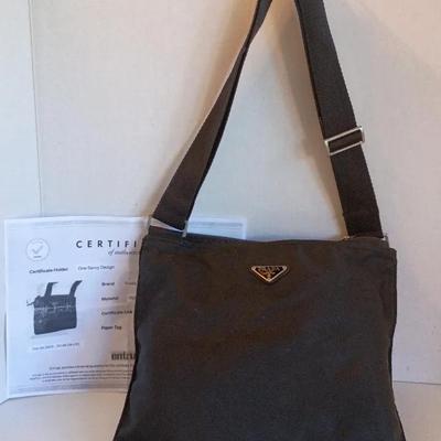 Prada Authentic Crossbody Messenger Black Nylon Bag
