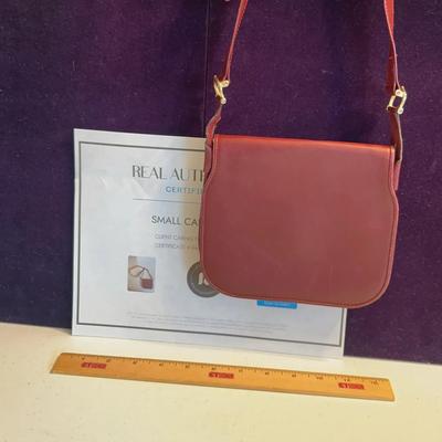 Cartier Authentic Leather Shoulder Bag Bordeaux 