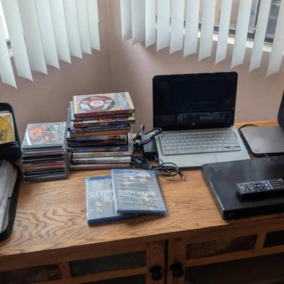 Electronics Lot – HP Laptop, DVDs, CDs, Blu-rays & LG Player