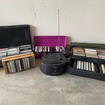 Vintage Cassette Tape Collection & Portable Player