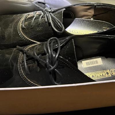 Barclay Men’s Black Patent-Style Formal Oxford Shoes – Size 10.5M – With Original Box