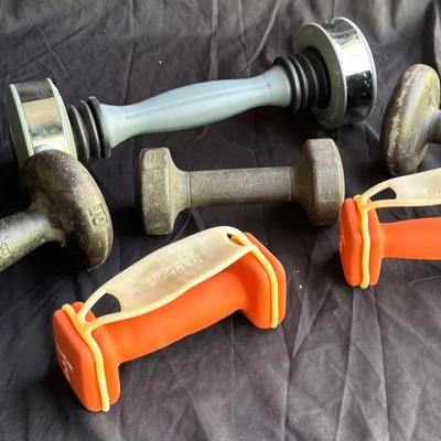 Mixed Dumbbell Lot – Cast Iron, Reebok Neoprene & Chrome (Various Weights)