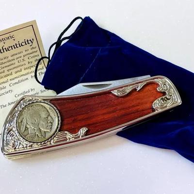 Buffalo Nickel Pocket Knife 