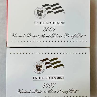 2007 US Mint Silver and Regular Coin Proof Sets