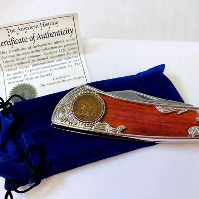 Indian Head Penny Pocket Knife