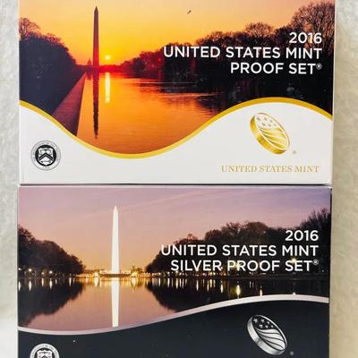 2016 US Mint Silver and Regular Coin Proof Sets