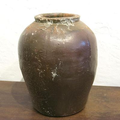 Sale Photo Thumbnail #29: Vintage Chinese Glazed Ceramic Martaban Jar