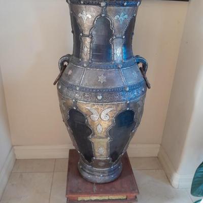 Sale Photo Thumbnail #32: 40 inch high by 20 inch wide signed decorative vase purchased in Lebanon