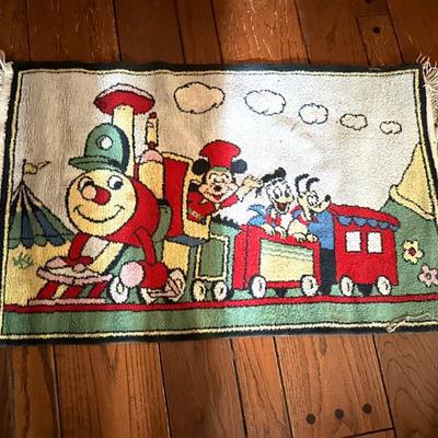 Vintage Mickey Mouse hook rug