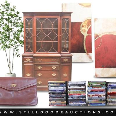 Sale Photo Thumbnail #9: A little something for Everyone! Sterling silver, Emile Henry, Le Creuset, Williams Sonoma, Hermes perfume, Barbie, Cuisenart, bookcases, antiques, Wedgwood, Elfa storage systems, Sony, Canon, Stamp collection, Spode blue Italian, Vaseline Glass, Containe