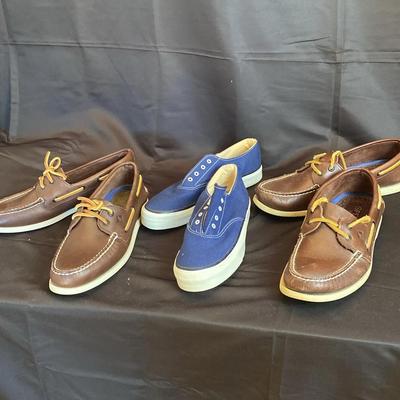 Sperry Top-Sider Shoes - Sizes 8.5 & 9 - Leather Boat Shoes & Canvas