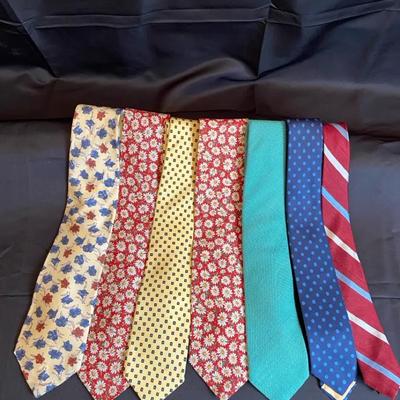Curated Lot of 7 Men’s Designer Ties | Newport, RI Coastal Prep & Nautical Style