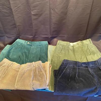 Lot of 4 Men’s Corduroy Pants Size 30 | Assorted Colors