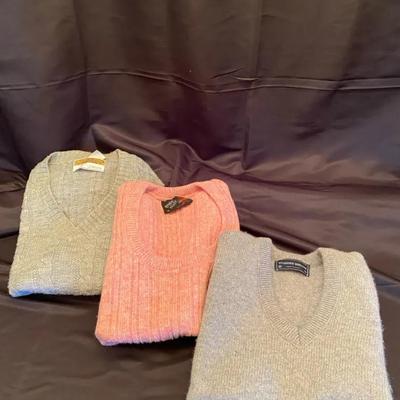Sweater Vests | Vintage Wool | Men’s Medium | Robert Bruce & More | Preppy Academic | Lot of 3