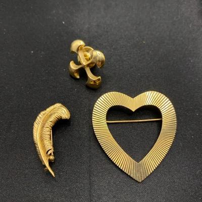 14K Gold Pin Trio - 14 Grams Total Weight