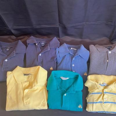 Brooks Brothers Men’s Polo Shirts Size Small S - Slim & Classic Fit Solids/Stripes - Lot of 7 