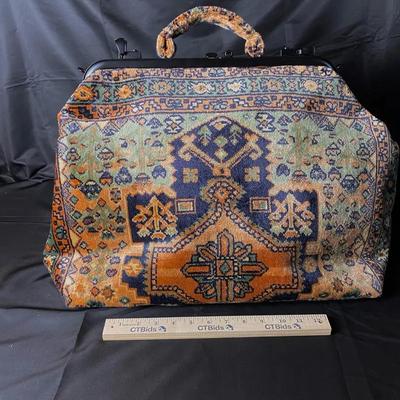 Vintage J. Peterman Carpet Bag – Persian Design – Large Weekender