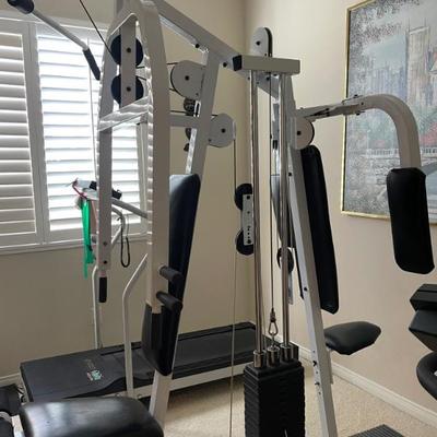 Weight bench and workout 