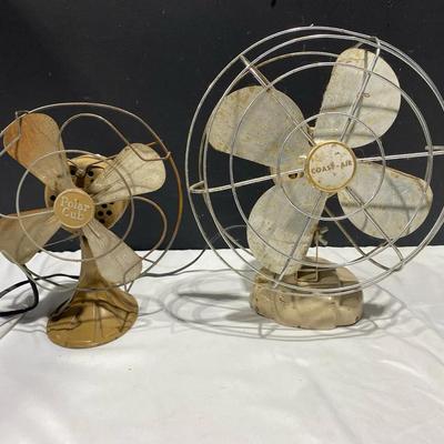 Working Vintage Metal Desk Fans 