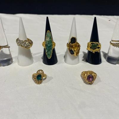 Collection Of Gold Toned Rings 