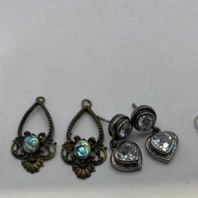 Sterling Silver 925 Marked Earrings (13g) 