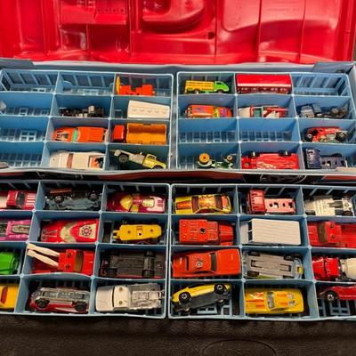 Diecast Matchbox Hot Wheels in Case