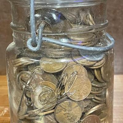 Jar Unsearched Wheat Penny