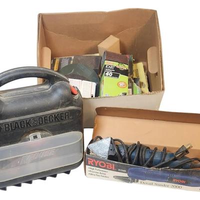 Sanders & Sandpaper Lot