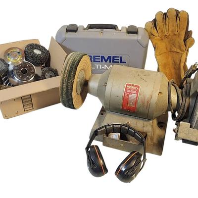 Dremel Multi-Max Tool, Grinder/Buffer, and Protection Lot